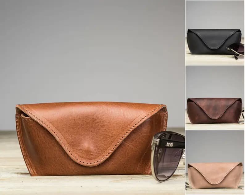 کیف عینک چرم طبیعی مدل Glass Bag 29 | سیلوا چرم — تصویر ۲