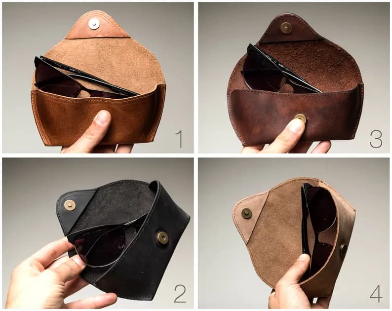 کیف عینک چرم طبیعی مدل Glass Bag 29 | سیلوا چرم — تصویر ۵