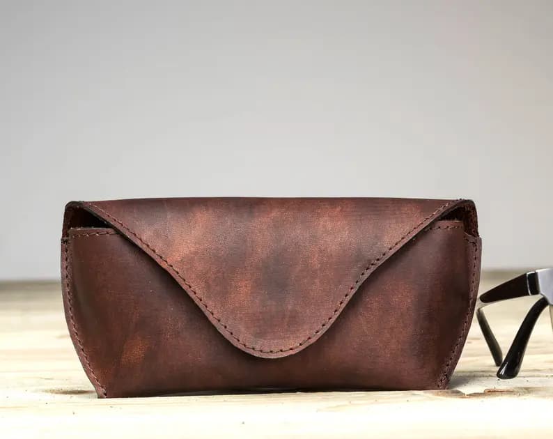 کیف عینک چرم طبیعی مدل Glass Bag 29 | سیلوا چرم — تصویر ۴