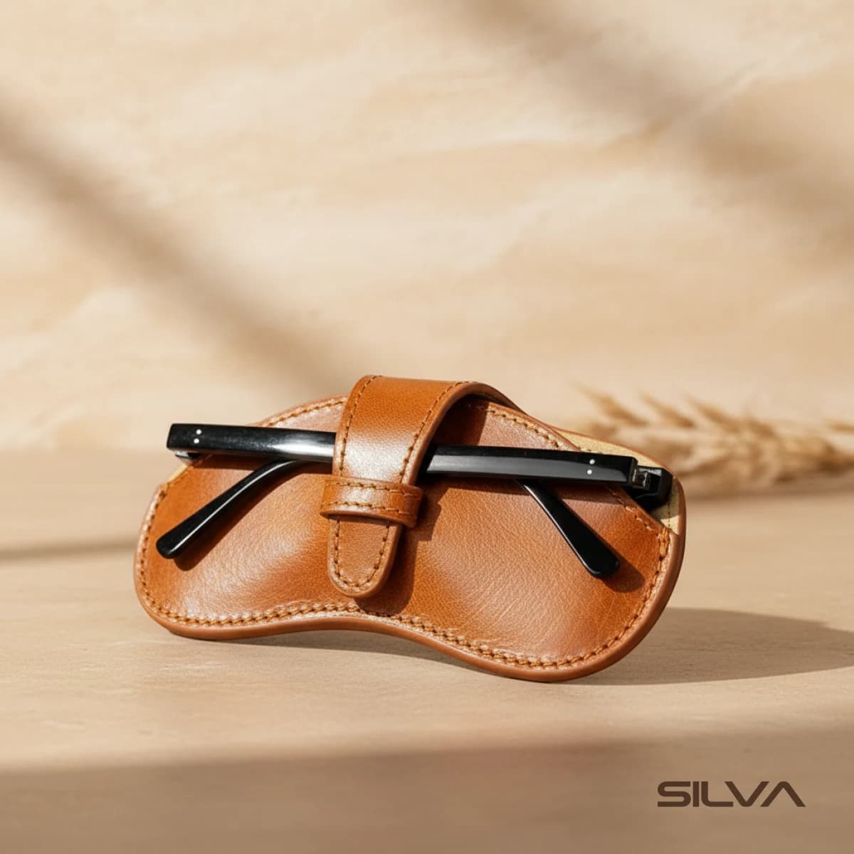 کیف عینک چرم طبیعی مدل Glass Bag 27 | سیلوا چرم