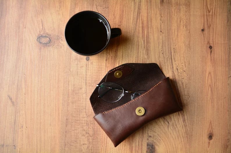 کیف عینک چرم طبیعی مدل Glass Bag 26 | سیلوا چرم — تصویر ۲