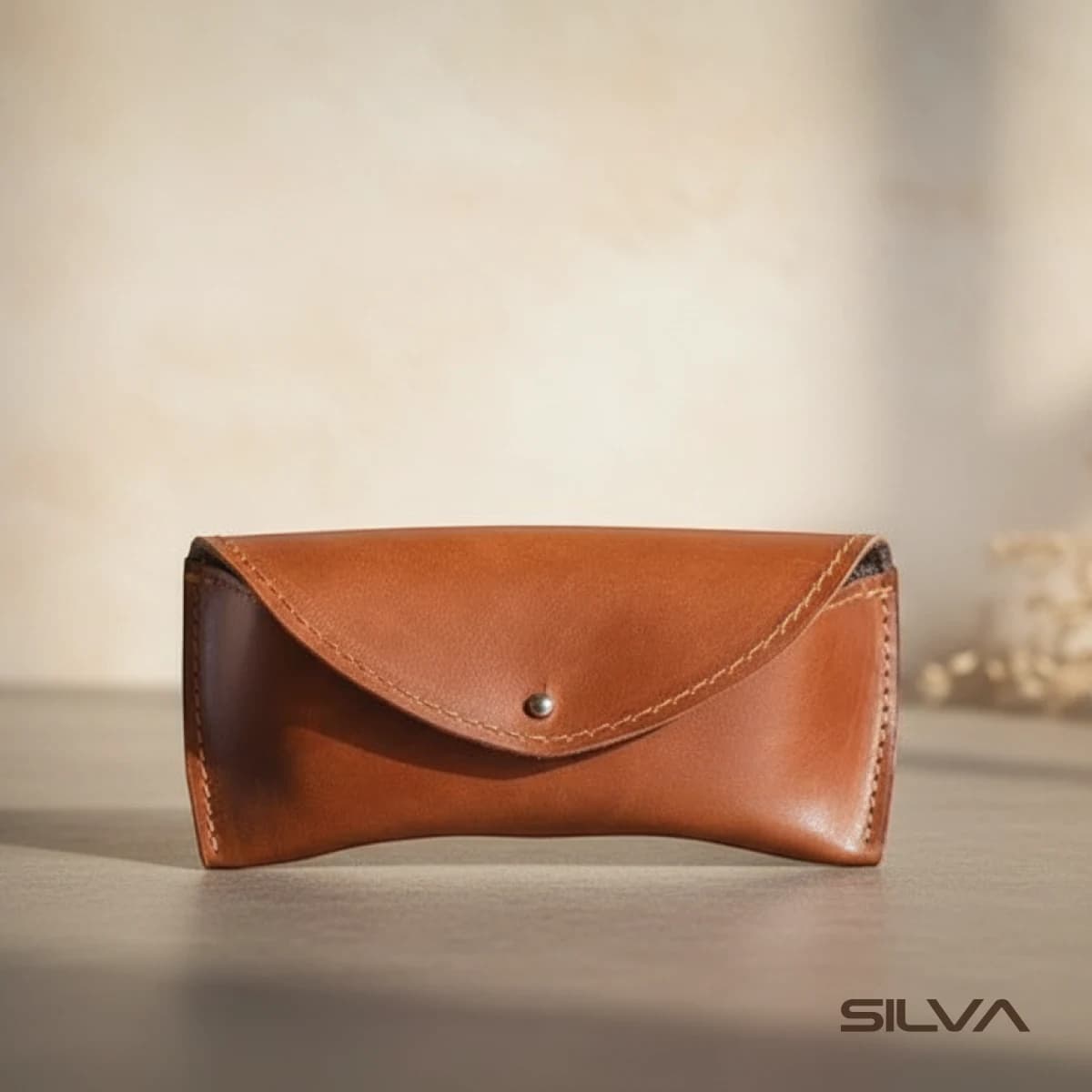 کیف عینک چرم طبیعی مدل Glass Bag 22 | سیلوا چرم
