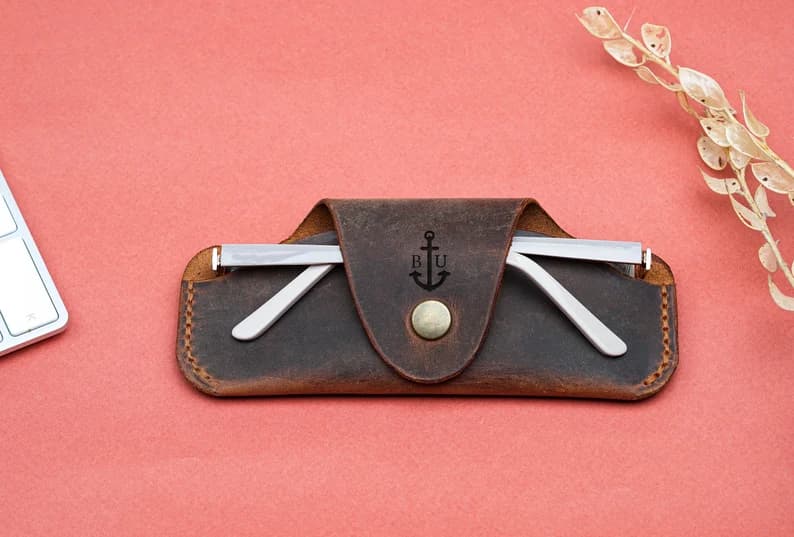 کیف عینک چرم طبیعی مدل Glass Bag 19 | سیلوا چرم — تصویر ۷
