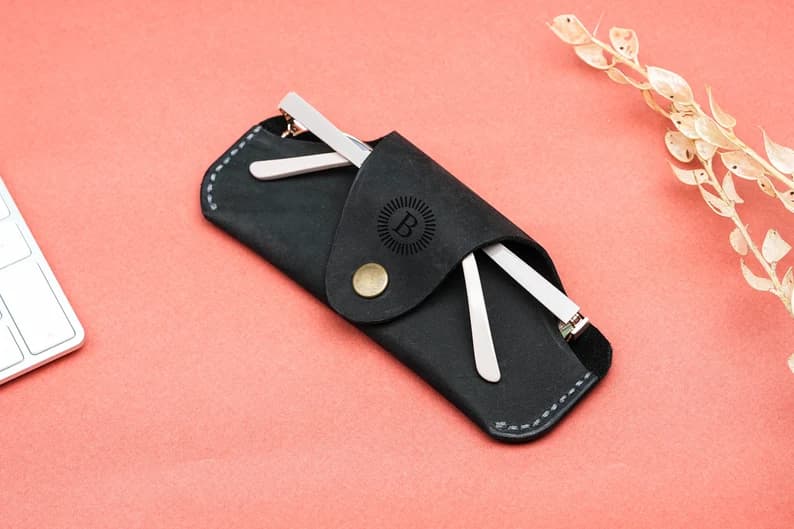 کیف عینک چرم طبیعی مدل Glass Bag 19 | سیلوا چرم — تصویر ۵