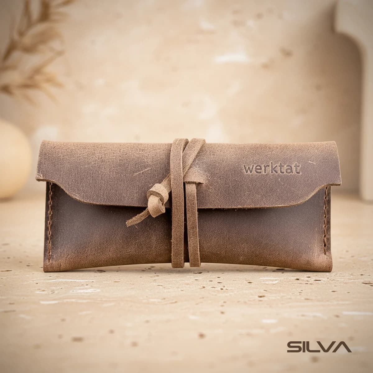 کیف عینک چرم طبیعی مدل Glass Bag 03 | سیلوا چرم
