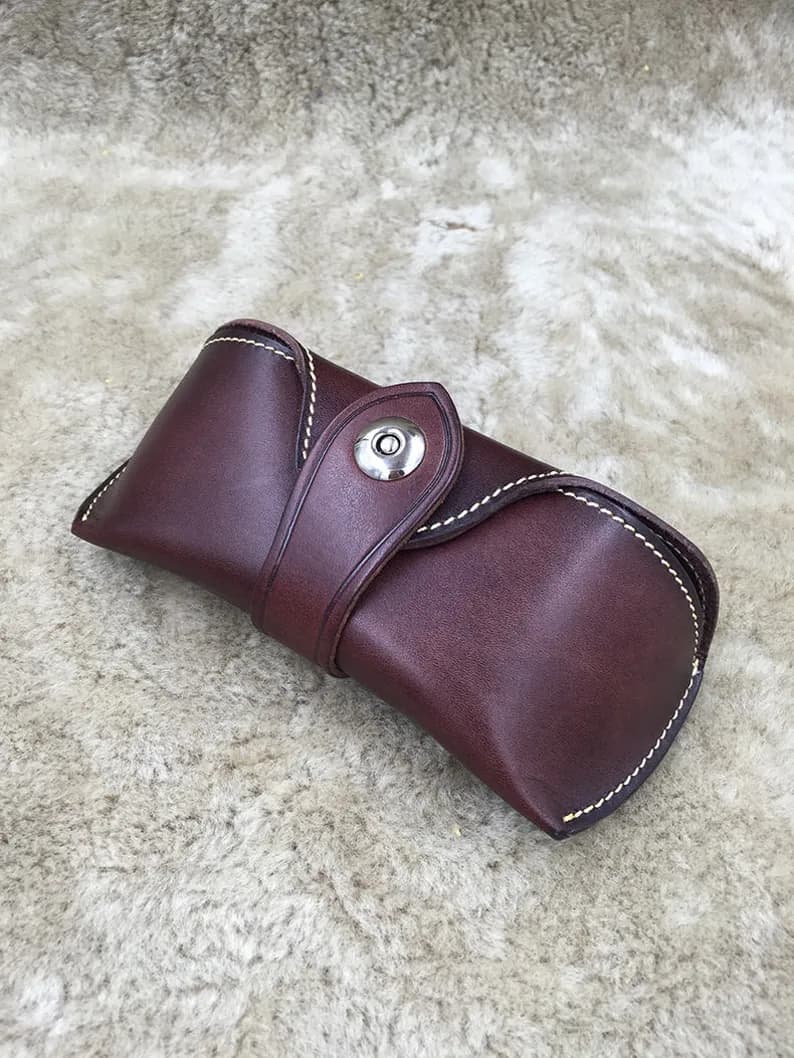 کیف عینک چرم طبیعی مدل Glass Bag 02 | سیلوا چرم — تصویر ۸