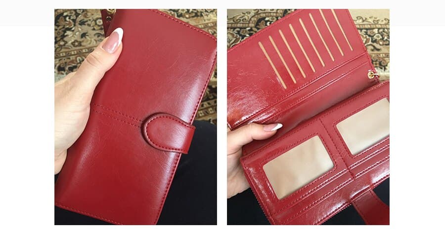 کیف پول زنانه چرم طبیعی مدل Wallet 01 | سیلوا چرم — تصویر ۳