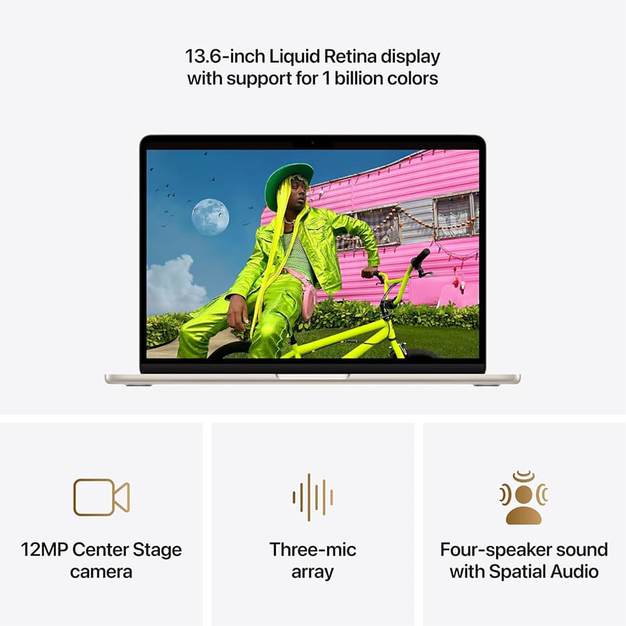 مک بوک ایر 13 اینچ MDHD4 M5 2026 24GB 1TB Starlight — تصویر ۶