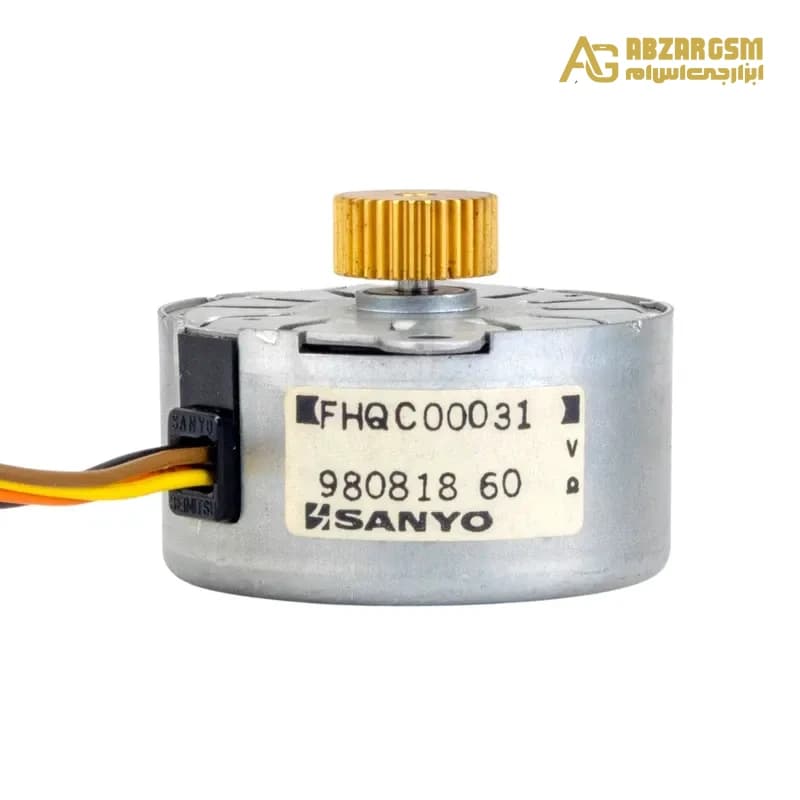 استپ موتور گرد 15 درجه دو فاز 4 سیمه مدل FHQC00031 برند SANYO — تصویر ۳