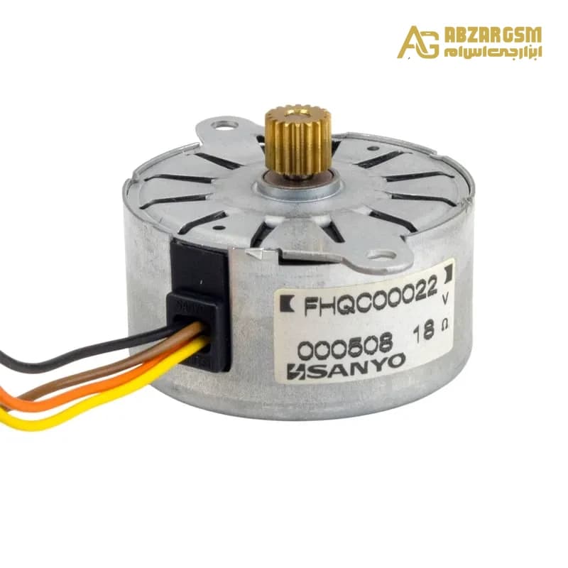 استپ موتور گرد 15 درجه دو فاز 4 سیمه مدل FHQC00022 برند SANYO