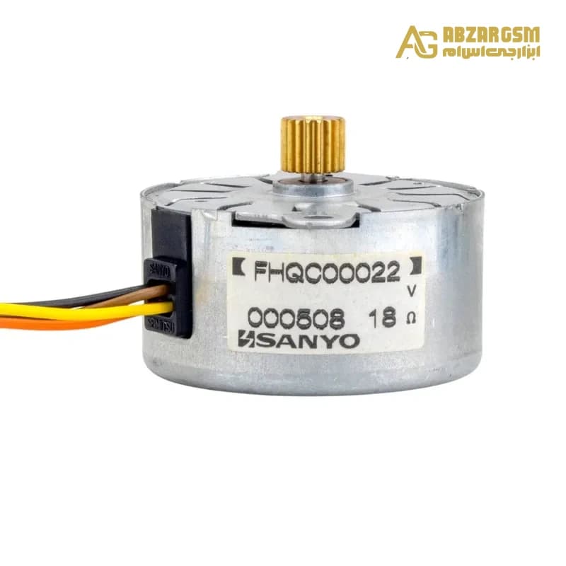 استپ موتور گرد 15 درجه دو فاز 4 سیمه مدل FHQC00022 برند SANYO — تصویر ۲