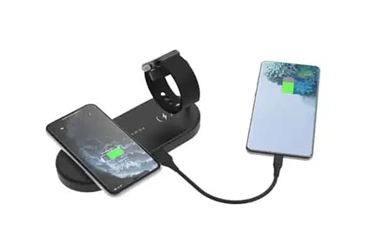 شارژر رومیزی پاورولوژی Powerology 4in1 Fast Charging Power Dock مدل P41MFCHBK — تصویر ۳