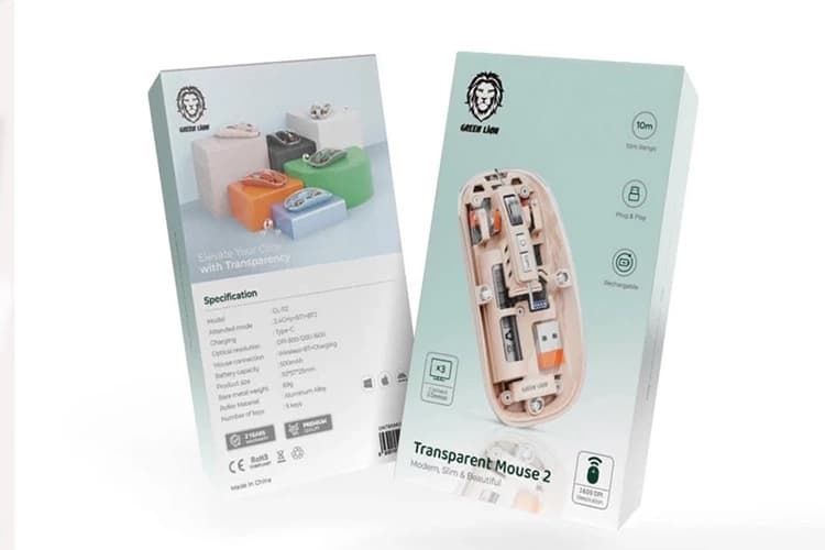 موس Wireless برند Green Lion شفاف مدل GL -112 — تصویر ۶