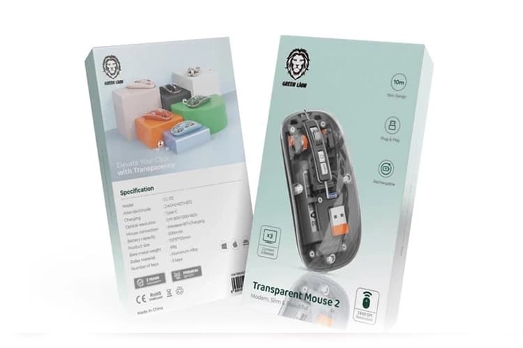 موس Wireless برند Green Lion شفاف مدل GL -112 — تصویر ۲
