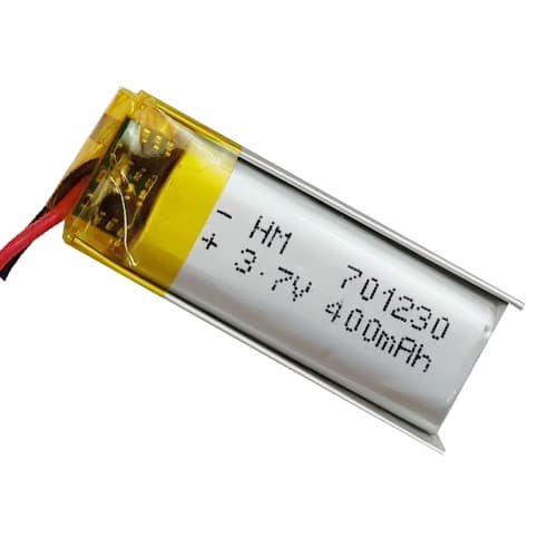 باتری لیتیوم 3.7v ظرفیت 400mA ابعاد 701230