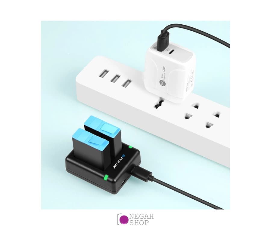 شارژر باتری Puluz مدل USB Dual مناسب برای دوربین گوپرو Hero 12/11/10/9 — تصویر ۷