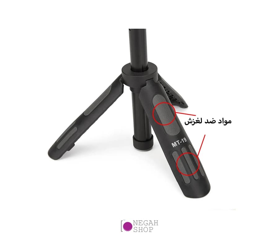 سه پایه رومیزی موبایل جیماری Jmary MT-19 با هولدر — تصویر ۴
