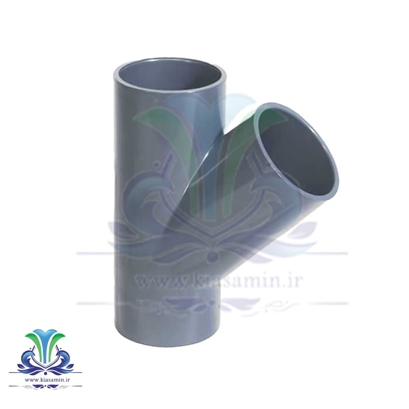 سه راه چسبی 45 درجه upvc