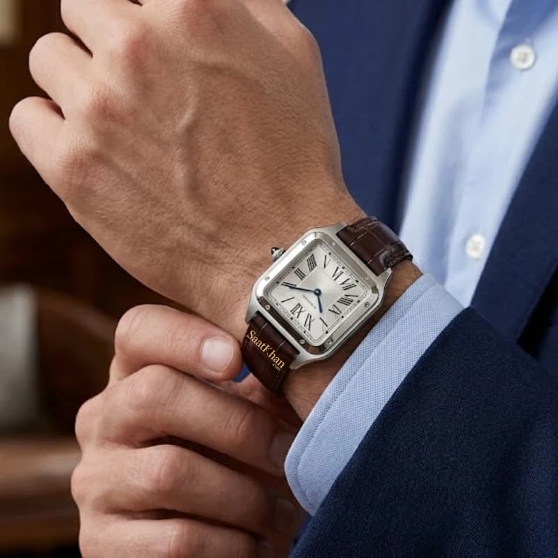 ساعت مردانه کارتیه سانتوس کوارتز CARTIER SANTOS CM033 — تصویر ۲