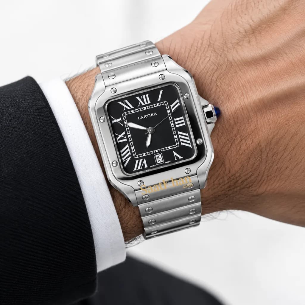 ساعت مردانه کارتیه سانتوس کوارتز Cartier Santos CM028 — تصویر ۲