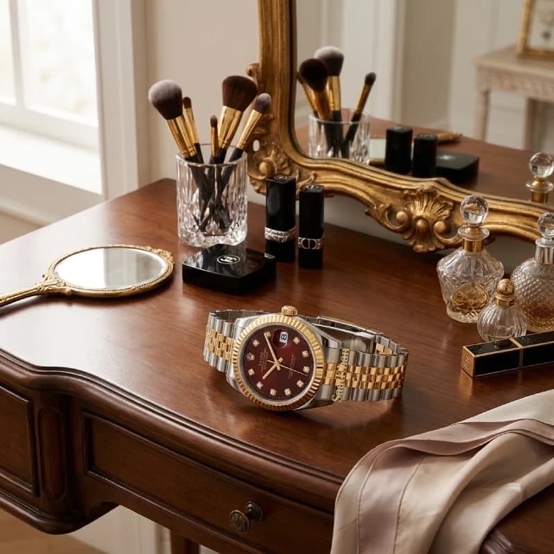 ساعت زنانه رولکس دیت جاست کوارتز اسمال ROLEX DATEJUST RL051 — تصویر ۳