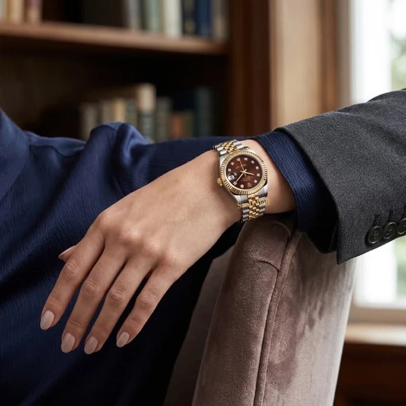 ساعت زنانه رولکس دیت جاست کوارتز اسمال ROLEX DATEJUST RL051 — تصویر ۲