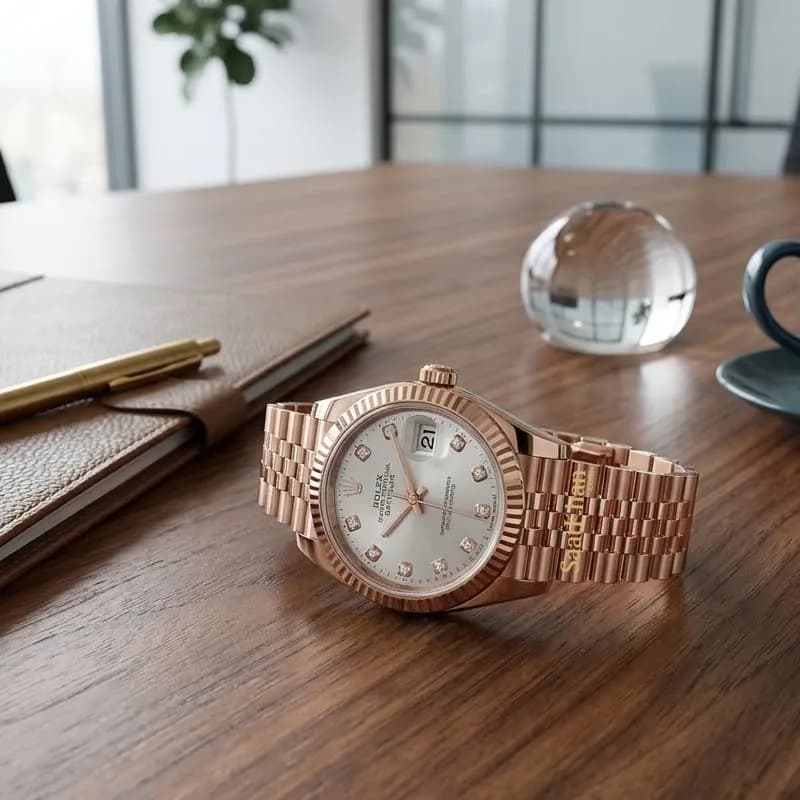 ساعت مردانه رولکس دیت جاست کوارتز ROLEX DATEJUST RM125 — تصویر ۳