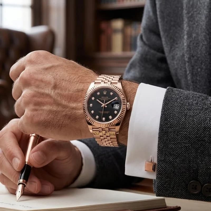 ساعت مردانه رولکس دیت جاست کوارتز ROLEX DATEJUST RM120 — تصویر ۲