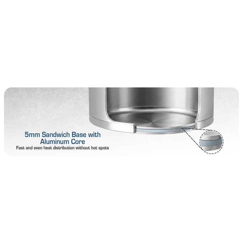 سرویس قابلمه و تابه استیل ۸ پارچه عرشیا مدل SS014-2767 — تصویر ۲