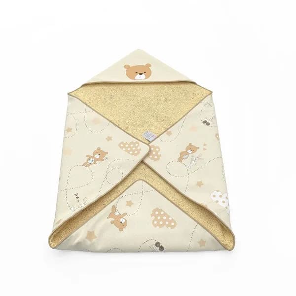 پتو دورپیچ کلاه دار رزبرن طرح bear kite