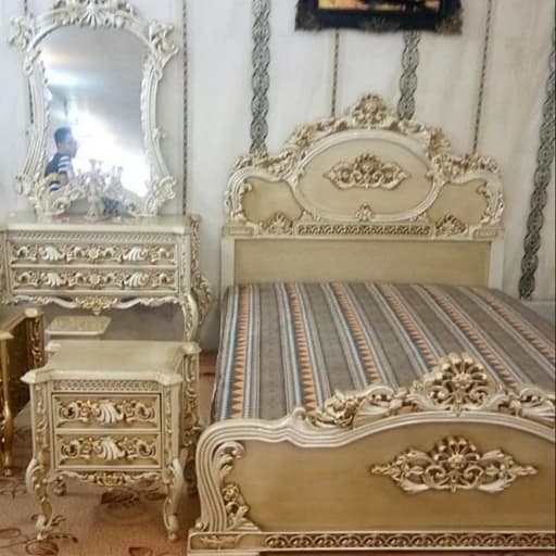 سرویس خواب کلاسیک فوق العاده زیبا ارسال با باربری پس کرایه مبلمان فرنا مدل 1144918