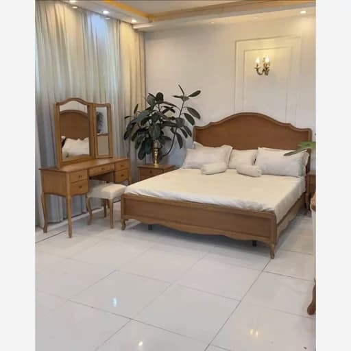 سرویس خواب/تخت خواب تمام چوب مبلمان فرنا مدل 1144887