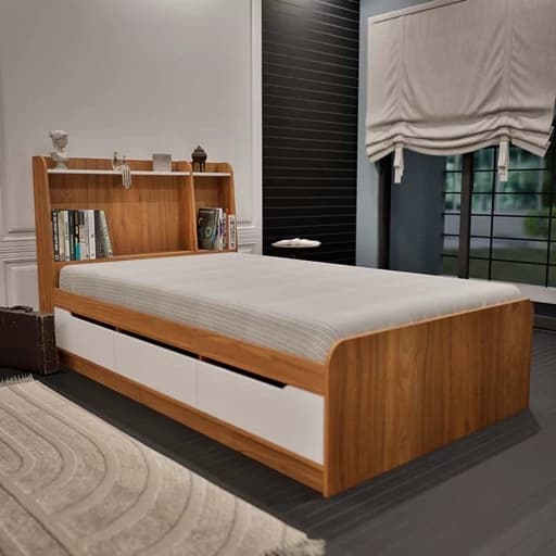 تخت خواب مدل B-08 ام دی اف درجه1 مبلمان فرنا مدل 1144876