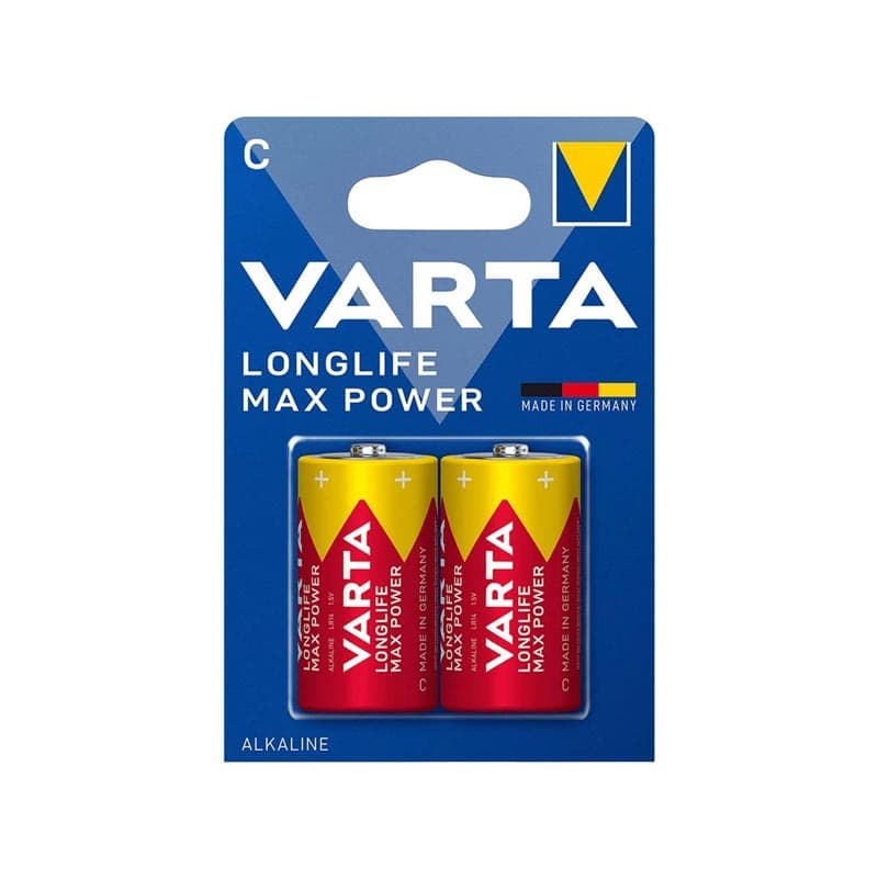 باتری C وارتا مدل Longlife Max Power بسته 2 عددی — تصویر ۳