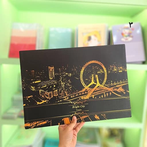 نقاشی ذغالی اسکراچ برد سایز A3 — تصویر ۲
