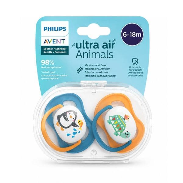 ست پستانک دو عددی فیلیپس اونت مدل Ultra Air Animals
