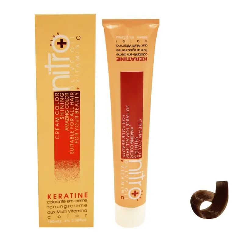 رنگ مو نیترو سری Keratine شماره 8.5 حجم 100 میلی لیتر رنگ بلوند طلایی روشن