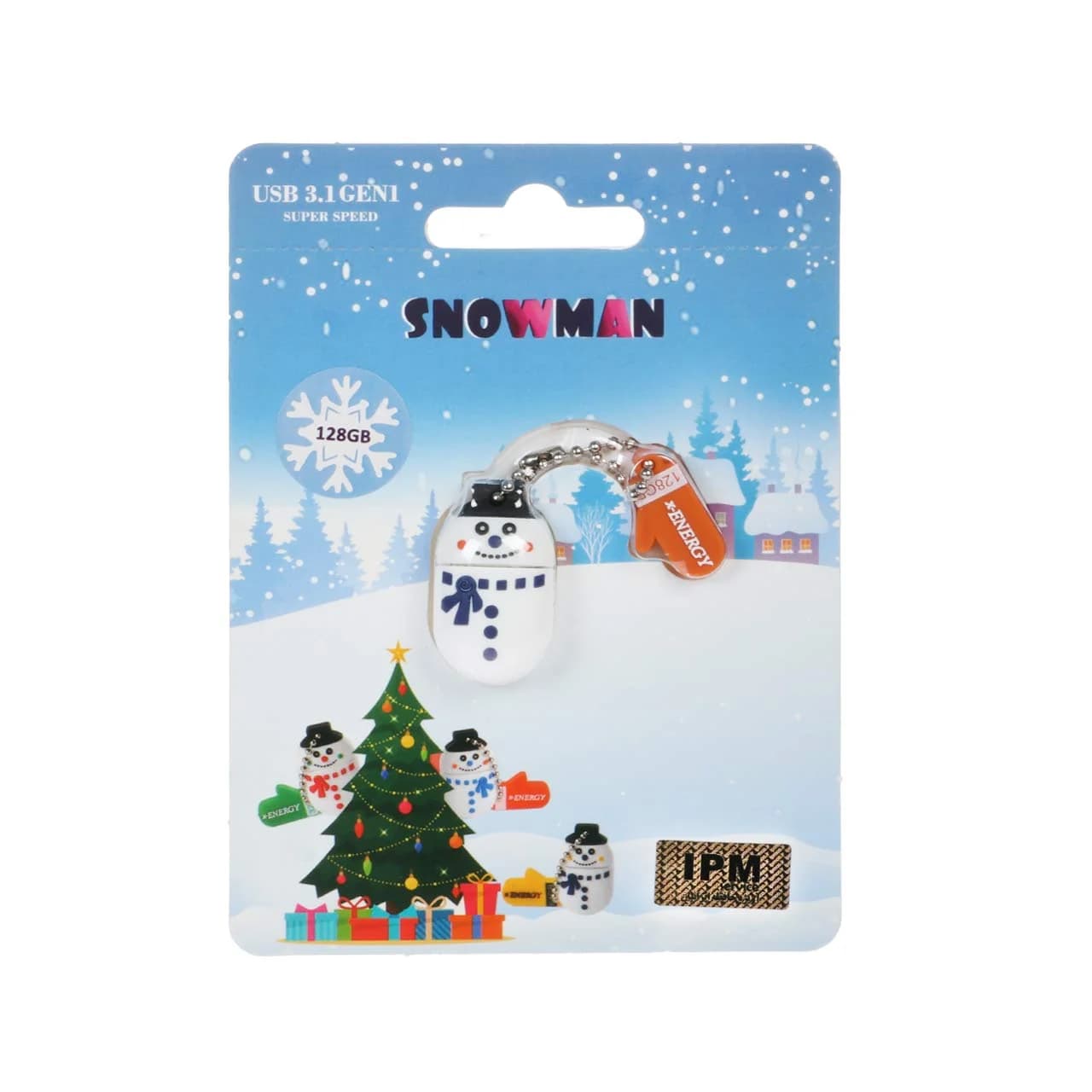 X-ENERGY SNOWMAN USB3.1 Flash Memory – 128GB عروسکی (گارانتی مادام العمر IPM)