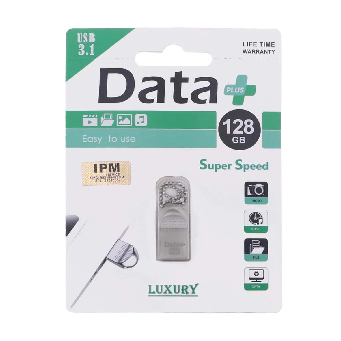 Data Plus LUXURY USB3.1 Flash Memory-128GB (گارانتی مادام العمر IPM)