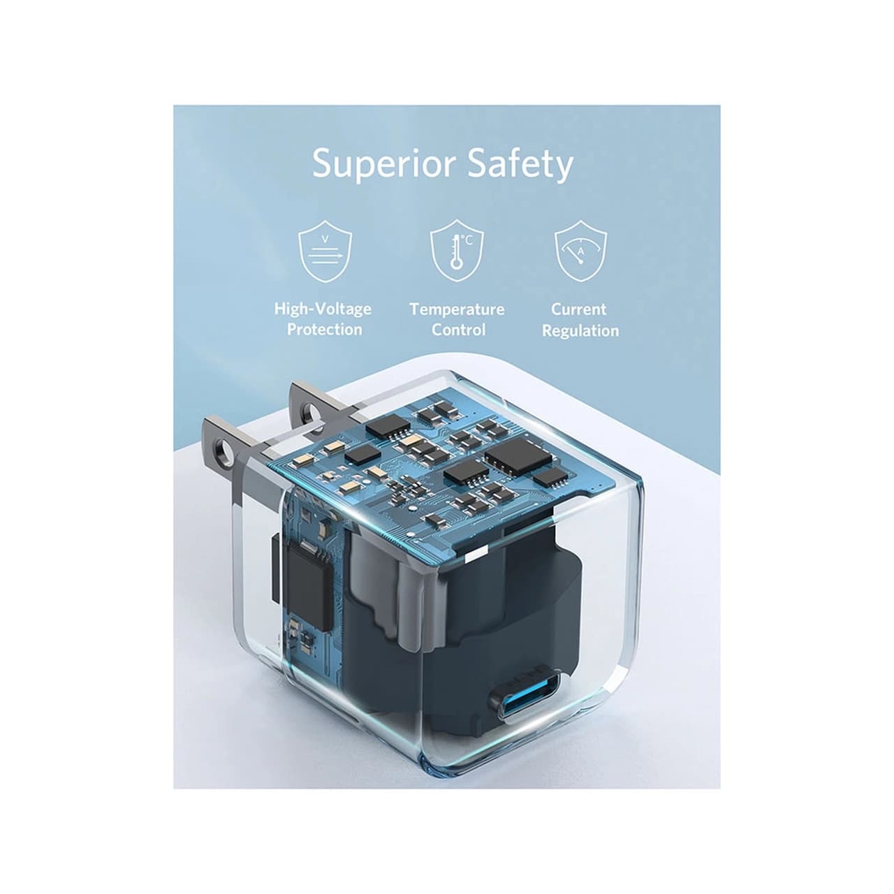 شارژر دیواری PD و فست تک پورت ANKER مدل A2149L23 20W – سفید (گارانتی شش ماهه شرکتی) — تصویر ۵