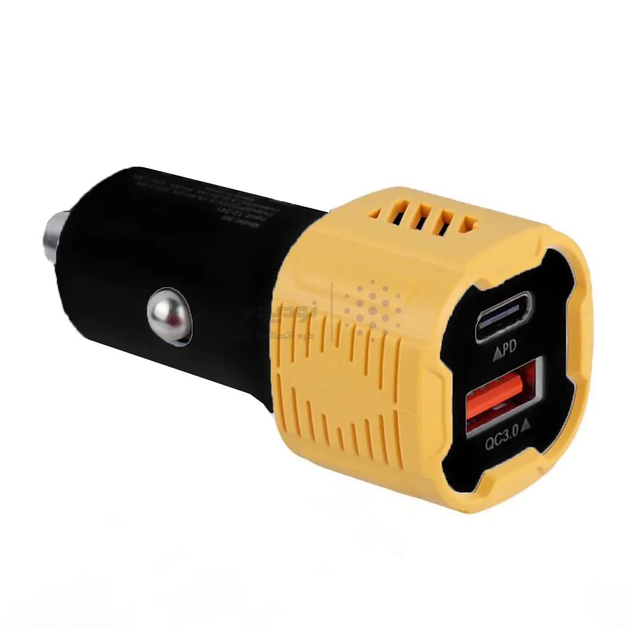 شارژر فندکی PD و فست دو پورت مدل CC-78 60W – مشکی زرد – RYL — تصویر ۲