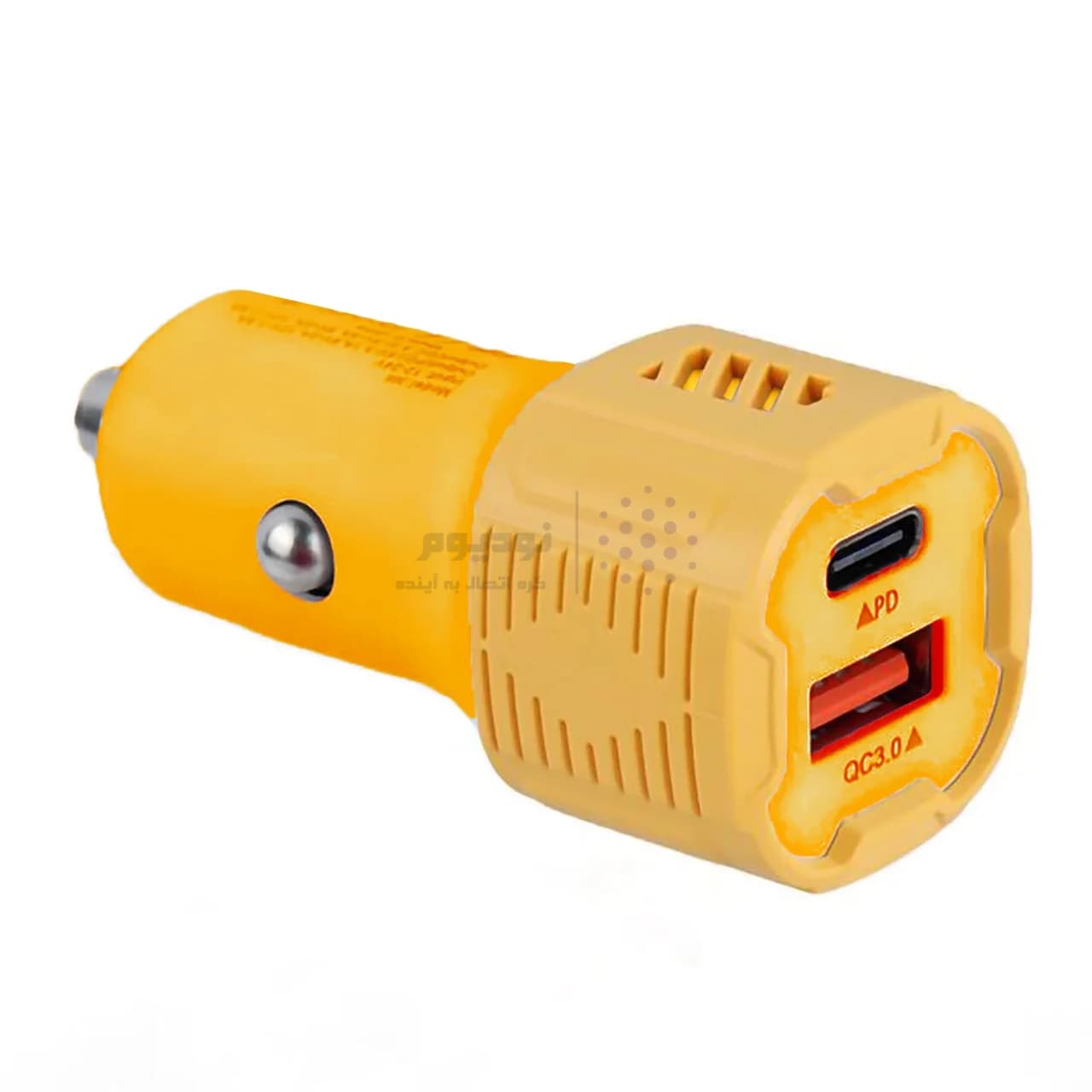 شارژر فندکی PD و فست دو پورت مدل CC-78 60W – زرد – RYL — تصویر ۲