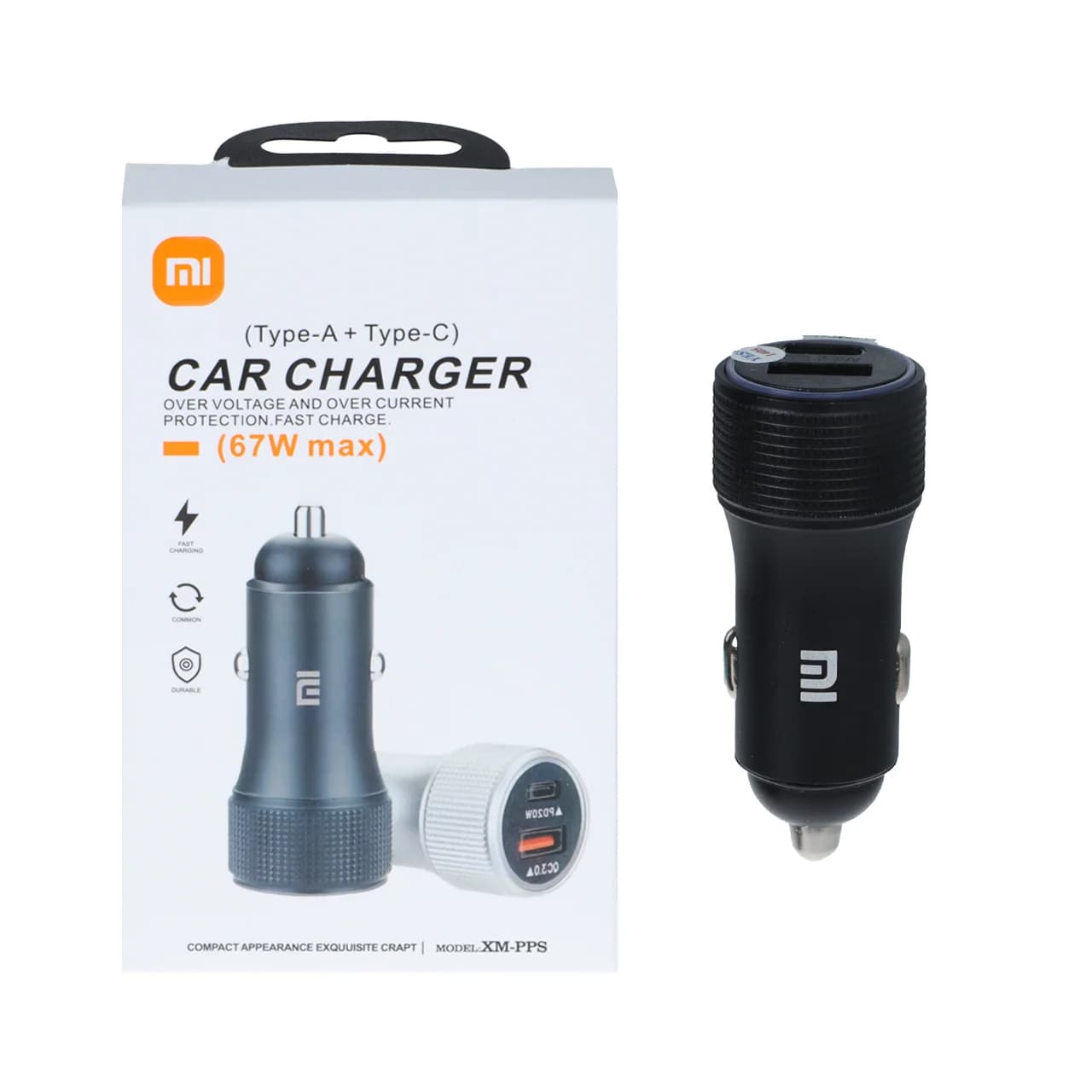 شارژر فندکی فست دو پورت Xiaomi مدل XM-PPS 67W – مشکی – YSP