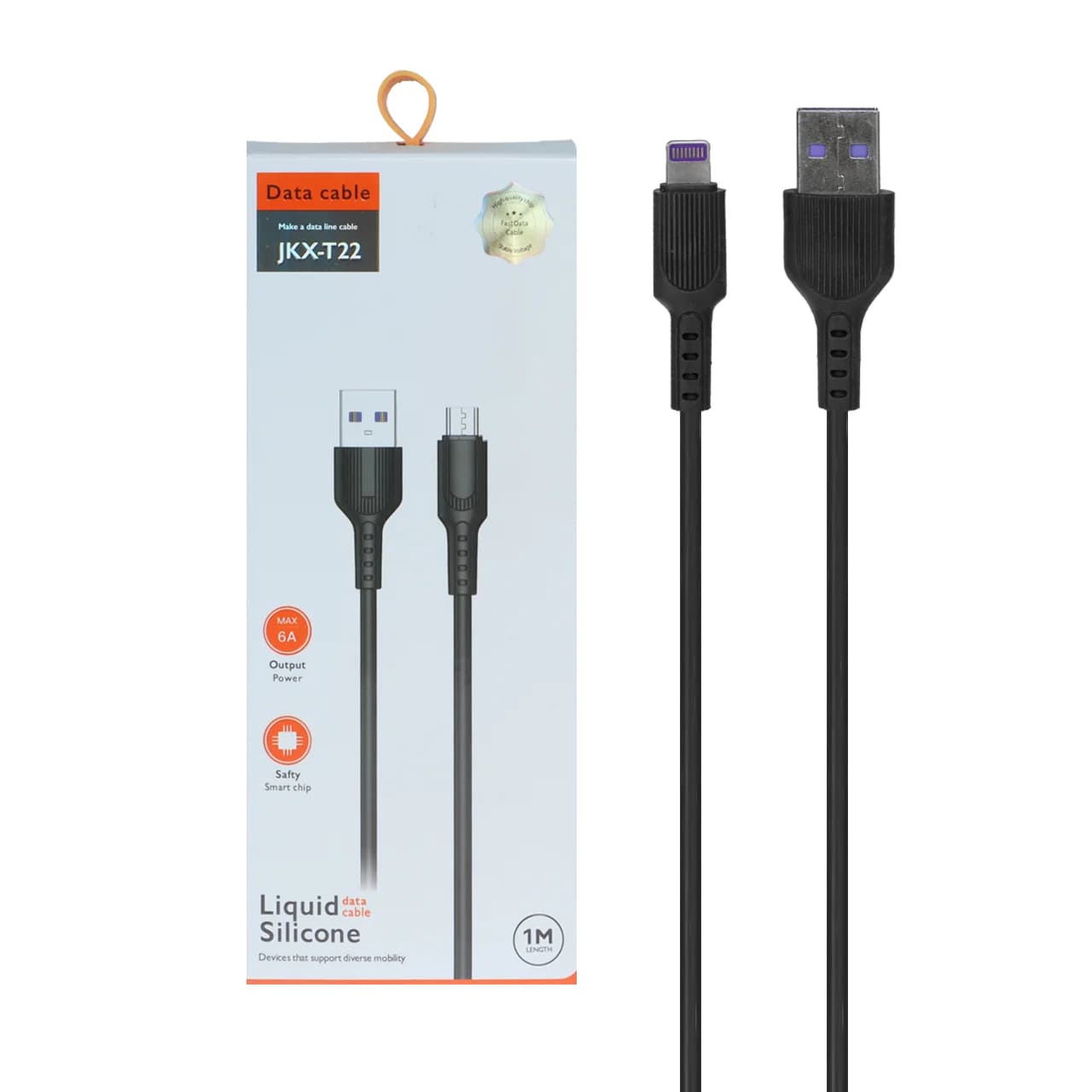 کابل شارژ فست آیفون مدل JKX-T22 – مشکی – AZR (گارانتی شش ماهه AZR)