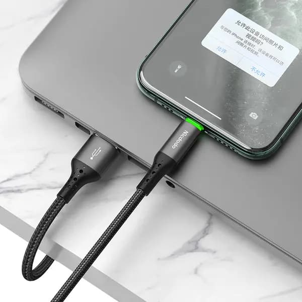 کابل شارژ و دیتا USB به لایتنینگ مک دودو با قطع کن خودکار مدل CA-7410 طول 1.2 متر (مخصوص آیفون) — تصویر ۸