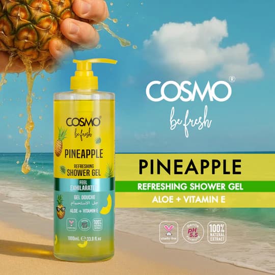 ژل حمام بدن آناناس(Pineapple) 1000 میل کازمو مدل – Shower Gel — تصویر ۲
