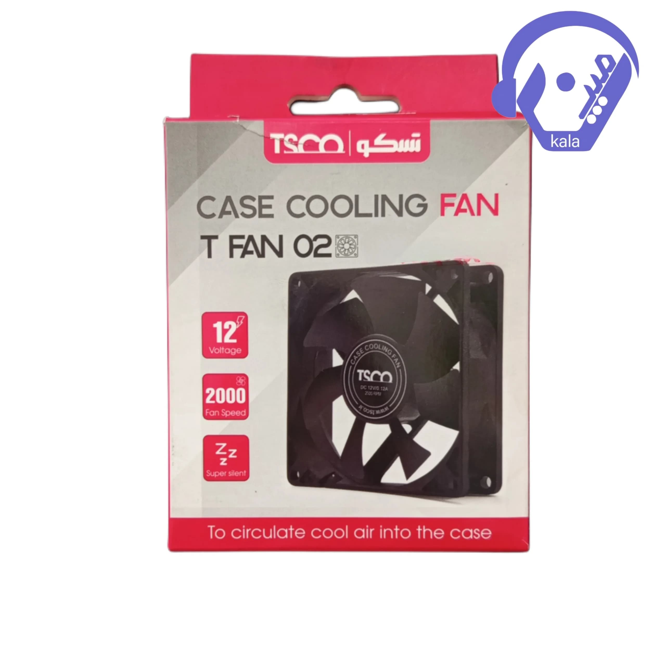 فن خنک‌کننده کیس کامپیوتر تسکو (TSCO) مدل T FAN 02 (سایز ۸۰ میلی‌متر)