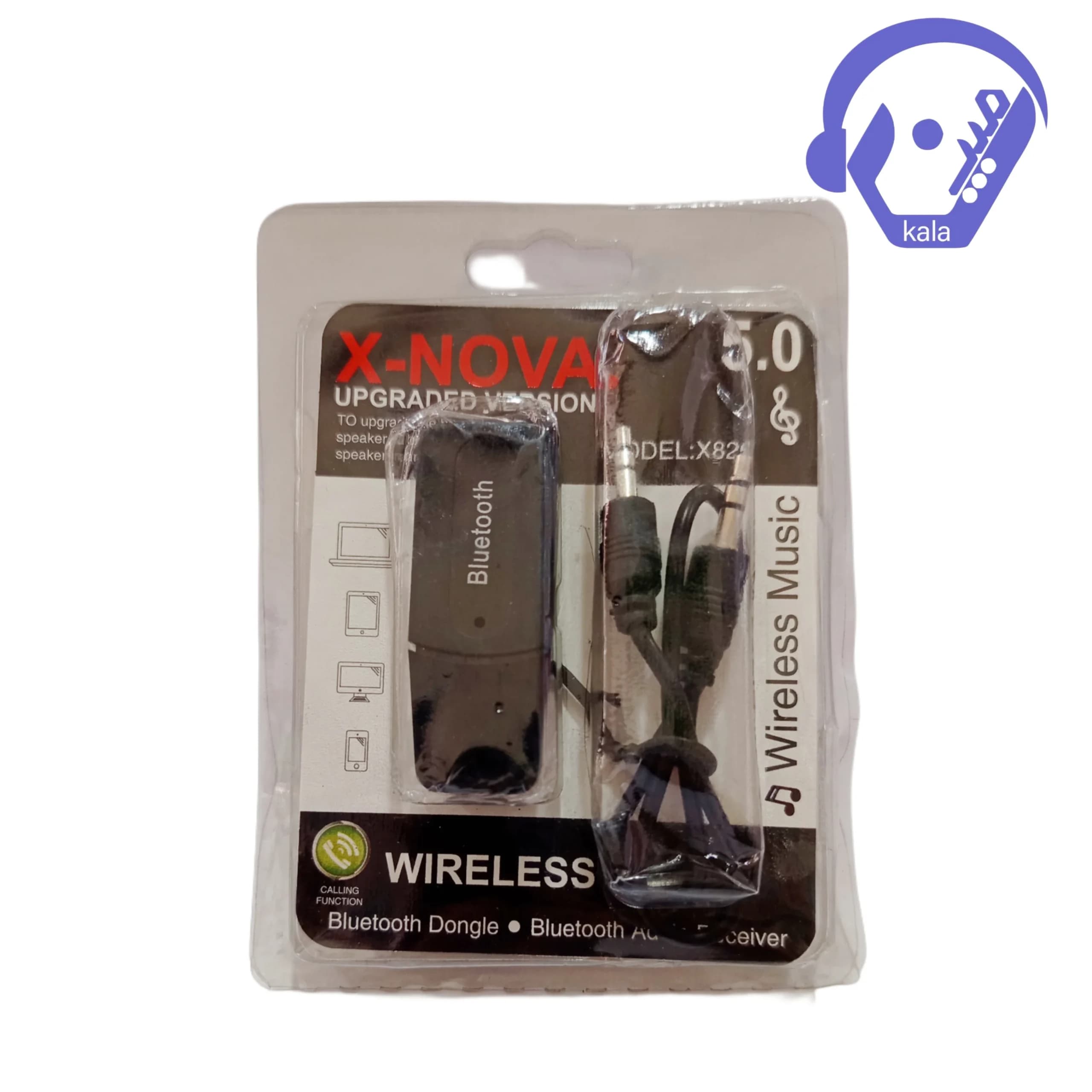 گیرنده صوتی بلوتوث (دانگل) ایکس‌نوا (X-NOVA) مدل X826 (مخصوص خودرو و اسپیکر)