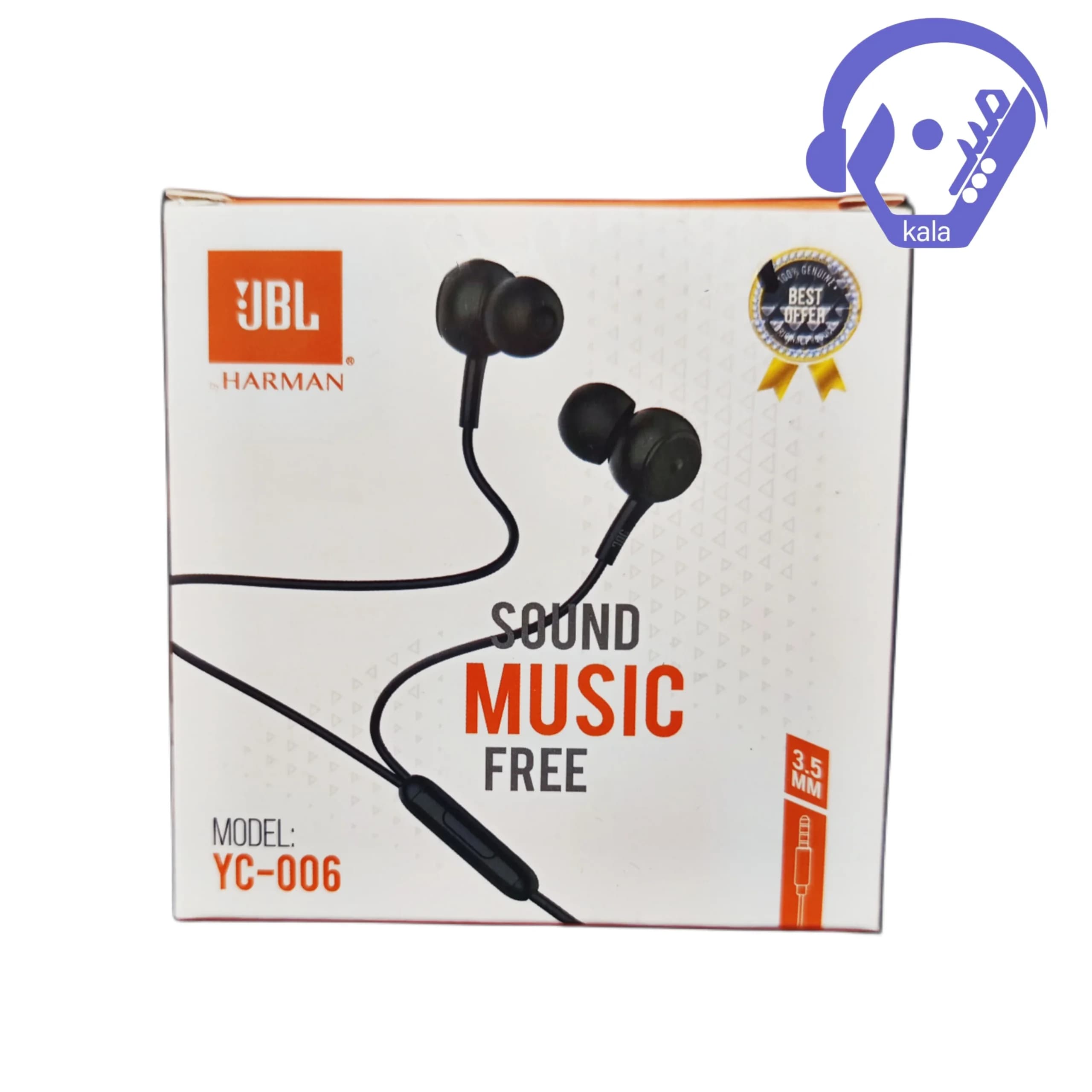 هندزفری سیمی JBL by HARMAN مدل YC-006 (رنگ سفید)