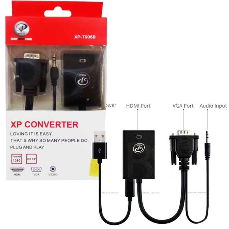 تبدل VGA به HDMI با صدا اکس پی – XP-T906E